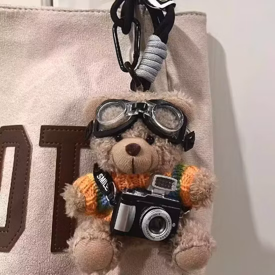Ciondolo per borsa regalo per bambini con calzini natalizi in peluche con paillettes